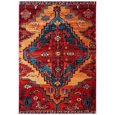 Safavieh 6 ft.-7 in. x 6 ft.-7 in. Vintage Hamadan Square Traditional Rug - Red & Blue VTH248Q-7SQ